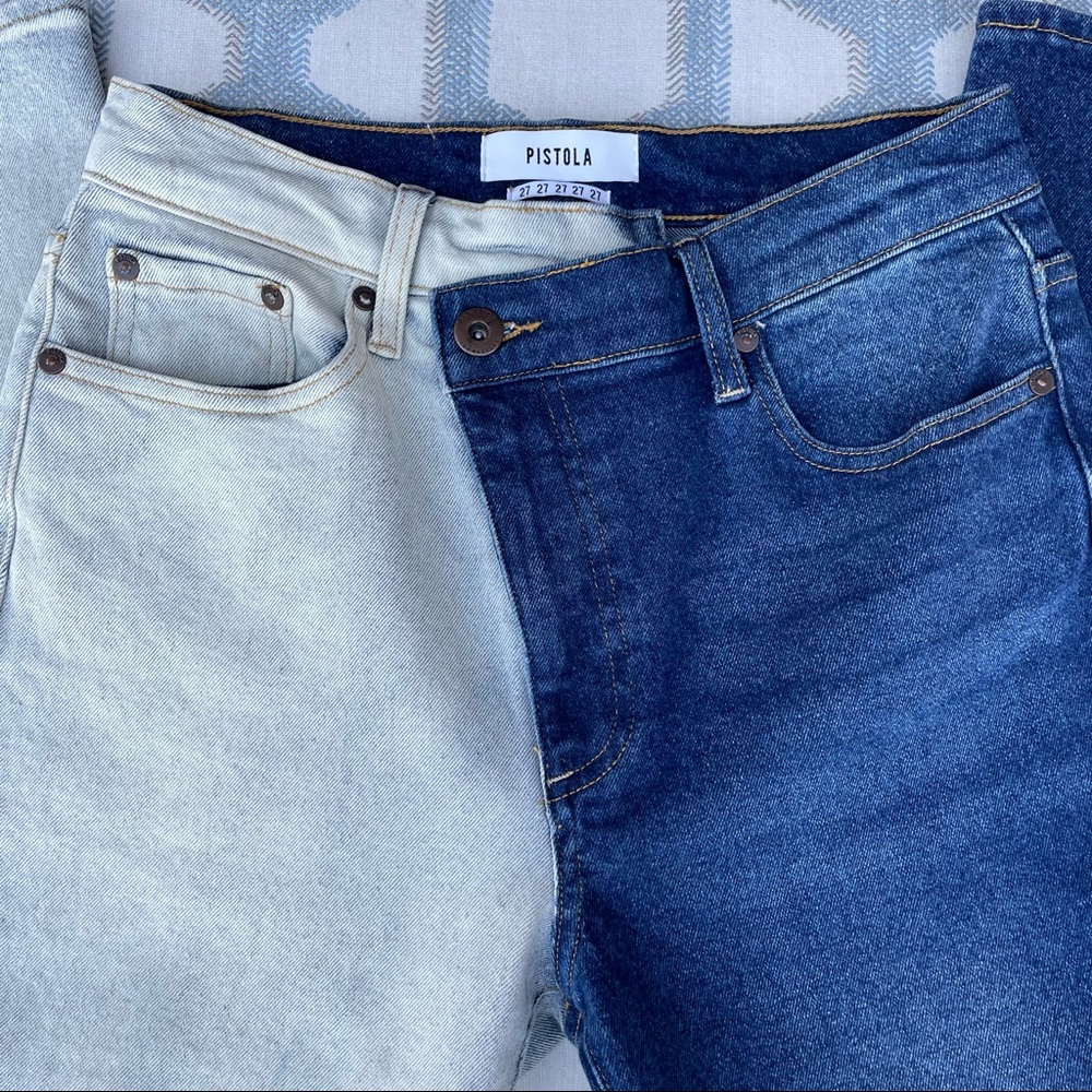 Pistola Two-Tone Asymmetric Jeans - Picture 6 of 12